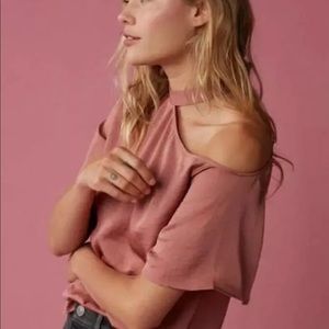 ✨HP✨EXPRESS Cold Shoulder Mock Neck Top Blouse XS